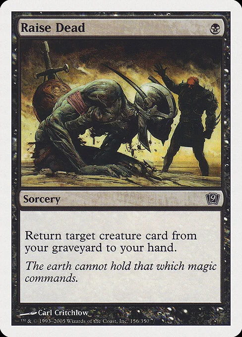 Raise Dead, carta Magic di tipo Sorcery illustrata da Carl Critchlow