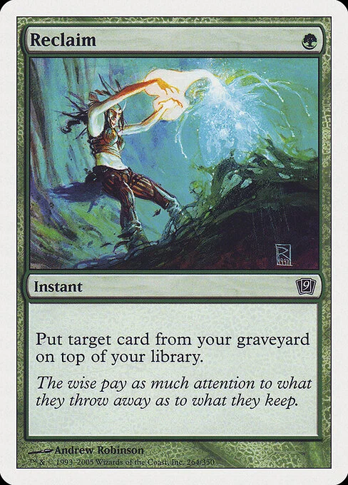 Reclaim, carta Magic di tipo Instant illustrata da Andrew Robinson