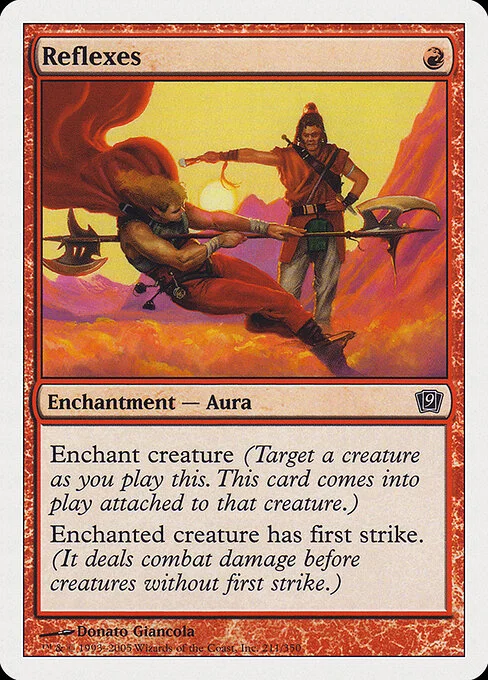 Reflexes, carta Magic di tipo Enchantment — Aura illustrata da Donato Giancola