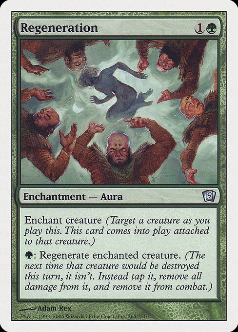 Regeneration, carta Magic di tipo Enchantment — Aura illustrata da Adam Rex