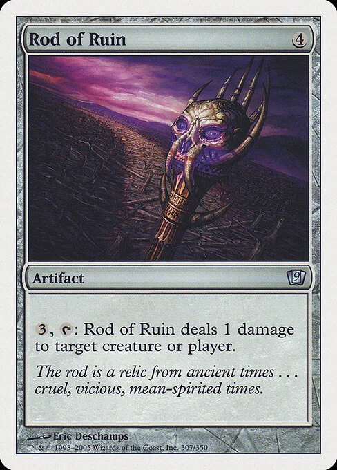 Rod of Ruin, carta Magic di tipo Artifact illustrata da Eric Deschamps