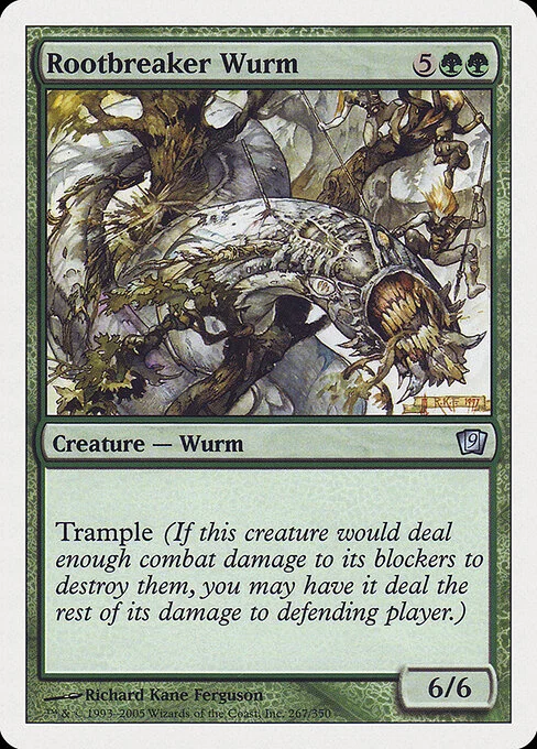 Rootbreaker Wurm, carta Magic di tipo Creature — Wurm illustrata da Richard Kane Ferguson