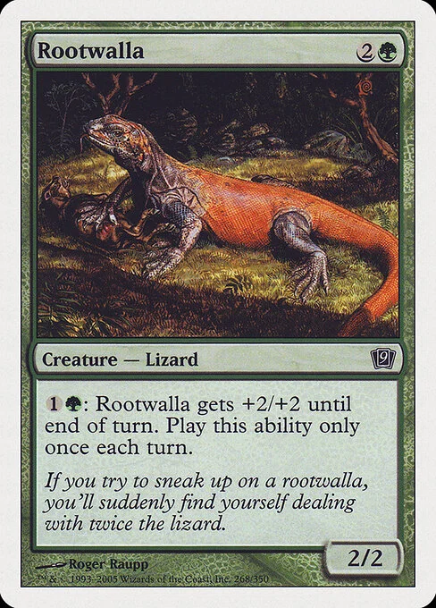 Rootwalla, carta Magic di tipo Creature — Lizard illustrata da Roger Raupp