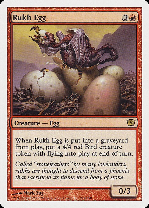 Rukh Egg, carta Magic di tipo Creature — Bird Egg illustrata da Mark Zug