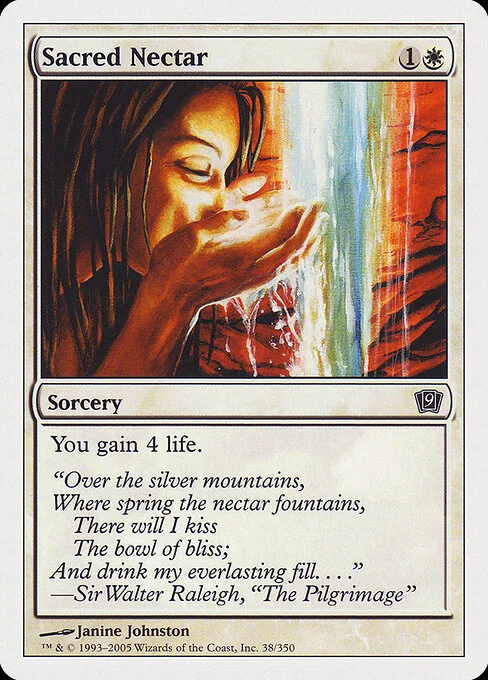 Sacred Nectar, carta Magic di tipo Sorcery illustrata da Janine Johnston