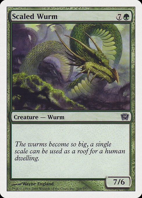 Scaled Wurm, carta Magic di tipo Creature — Wurm illustrata da Wayne England