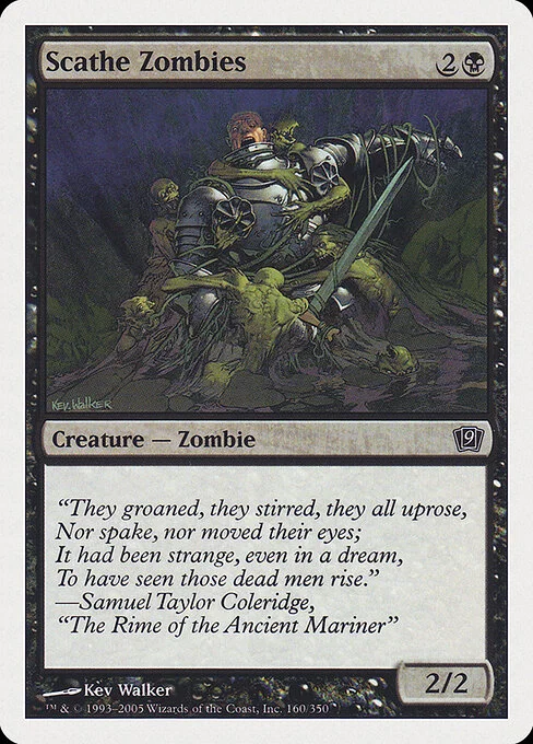 Scathe Zombies, carta Magic di tipo Creature — Zombie illustrata da Kev Walker