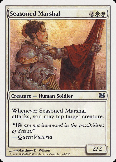 Seasoned Marshal, carta Magic di tipo Creature — Human Soldier illustrata da Matthew D. Wilson