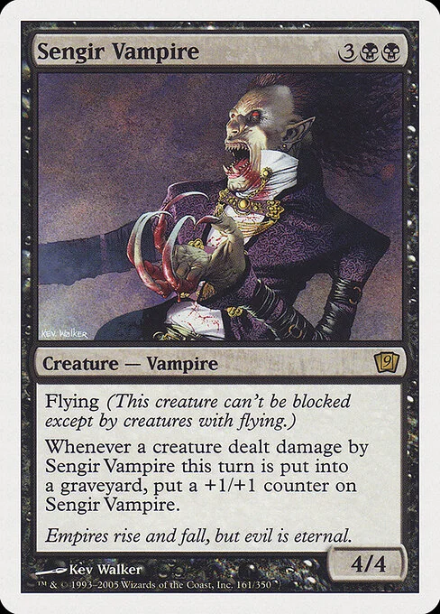 Sengir Vampire, carta Magic di tipo Creature — Vampire illustrata da Kev Walker