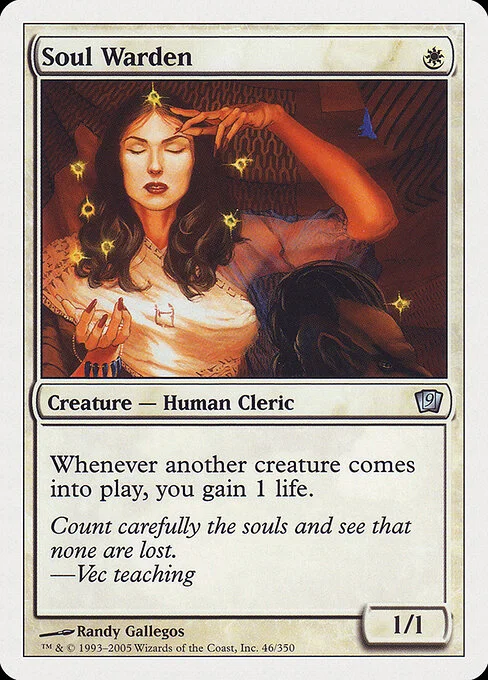 Soul Warden, carta Magic di tipo Creature — Human Cleric illustrata da Randy Gallegos