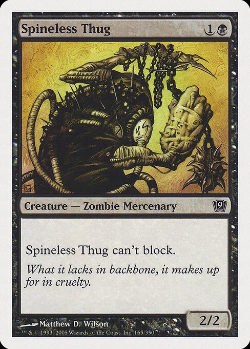 Spineless Thug, carta Magic di tipo Creature — Phyrexian Zombie Mercenary illustrata da Matthew D. Wilson