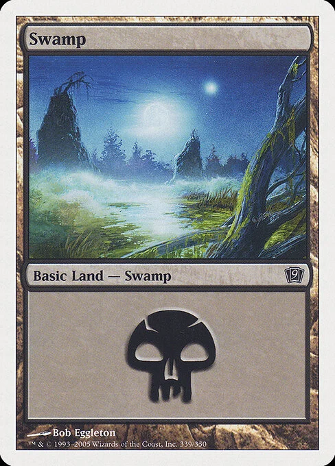 Swamp, carta Magic di tipo Basic Land — Swamp illustrata da Bob Eggleton