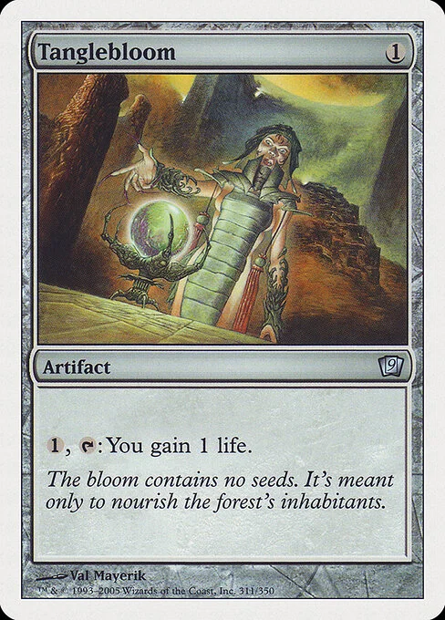 Tanglebloom, carta Magic di tipo Artifact illustrata da Val Mayerik