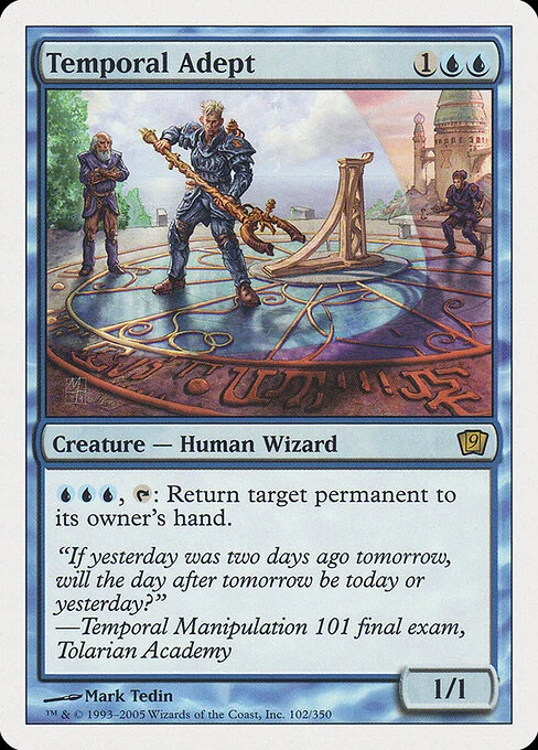 Temporal Adept, carta Magic di tipo Creature — Human Wizard illustrata da Mark Tedin