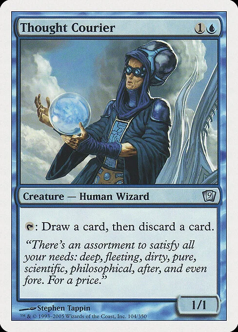 Thought Courier, carta Magic di tipo Creature — Human Wizard illustrata da Stephen Tappin