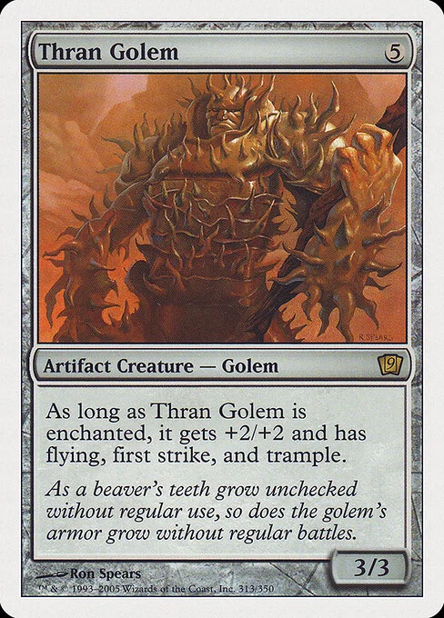 Thran Golem, carta Magic di tipo Artifact Creature — Golem illustrata da Ron Spears