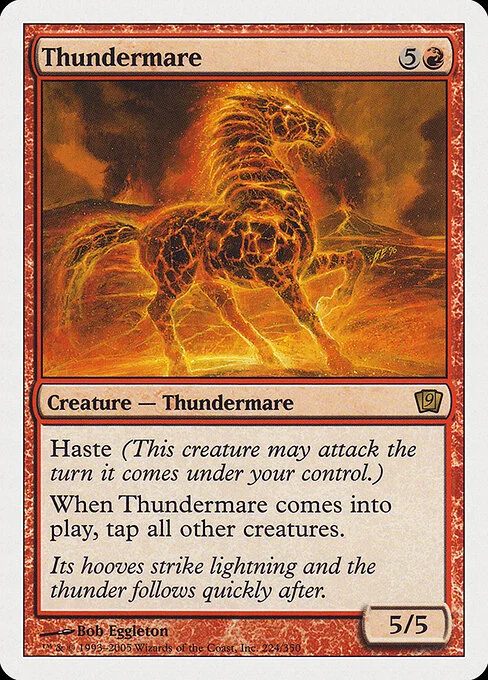 Thundermare, carta Magic di tipo Creature — Elemental Horse illustrata da Bob Eggleton