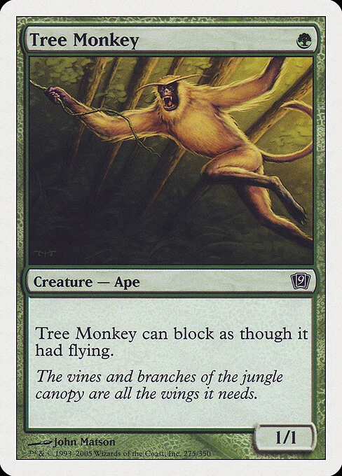 Tree Monkey, carta Magic di tipo Creature — Monkey illustrata da John Matson