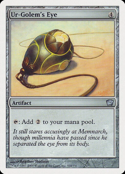 Ur-Golem's Eye, carta Magic di tipo Artifact illustrata da Heather Hudson