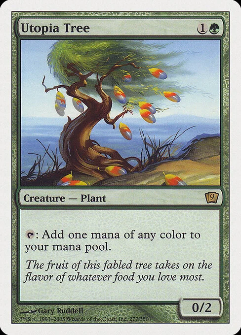Utopia Tree, carta Magic di tipo Creature — Plant illustrata da Gary Ruddell