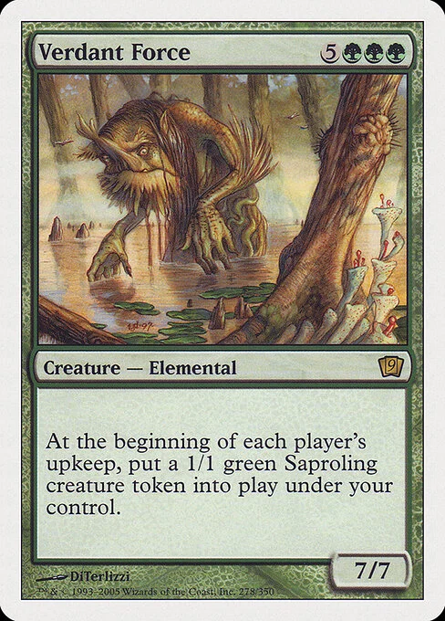 Verdant Force, carta Magic di tipo Creature — Elemental illustrata da DiTerlizzi