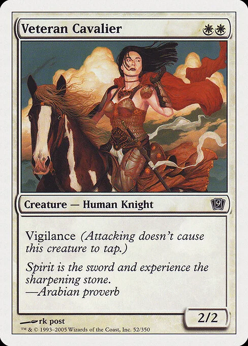 Veteran Cavalier, carta Magic di tipo Creature — Human Knight illustrata da rk post