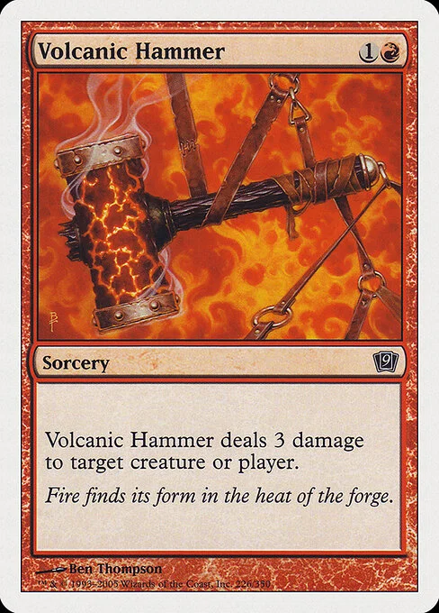Volcanic Hammer, carta Magic di tipo Sorcery illustrata da Ben Thompson