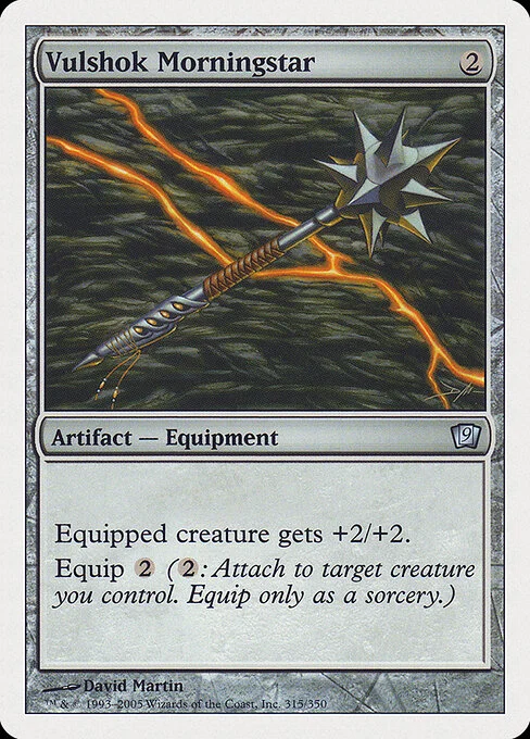 Vulshok Morningstar, carta Magic di tipo Artifact — Equipment illustrata da David Martin