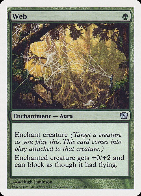 Web, carta Magic di tipo Enchantment — Aura illustrata da Hugh Jamieson