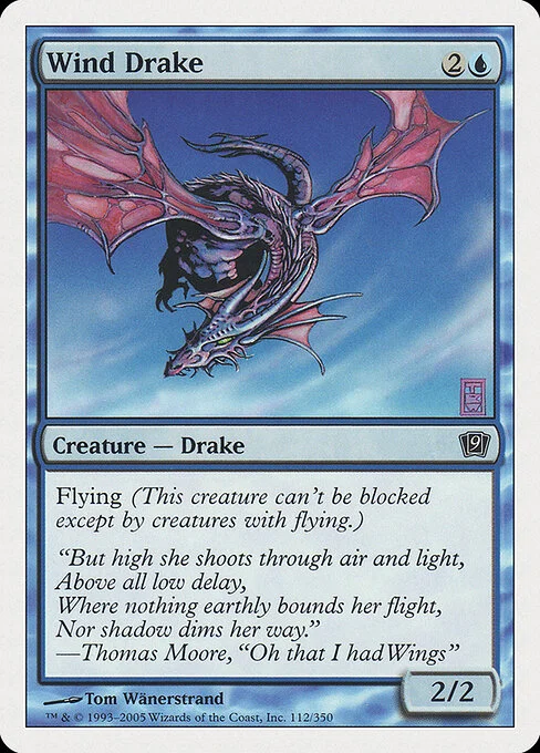Wind Drake, carta Magic di tipo Creature — Drake illustrata da Tom Wänerstrand