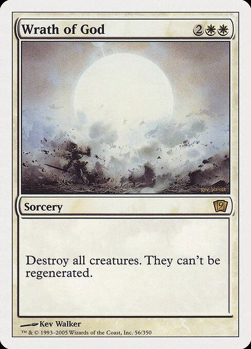 Wrath of God, carta Magic di tipo Sorcery illustrata da Kev Walker