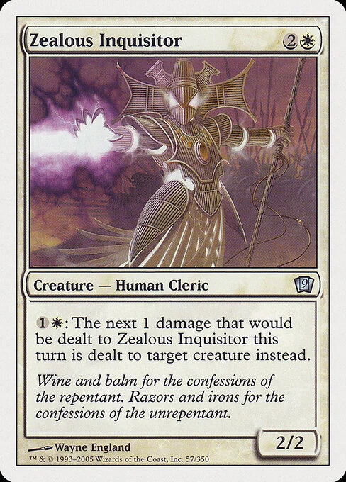 Zealous Inquisitor, carta Magic di tipo Creature — Human Cleric illustrata da Wayne England