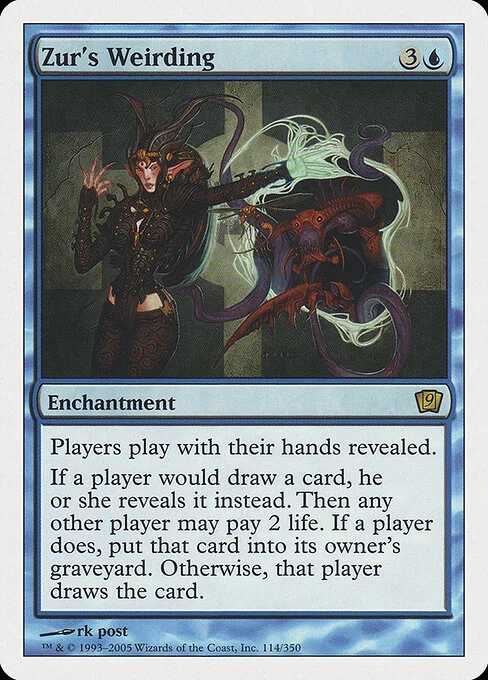 Zur's Weirding, carta Magic di tipo Enchantment illustrata da rk post