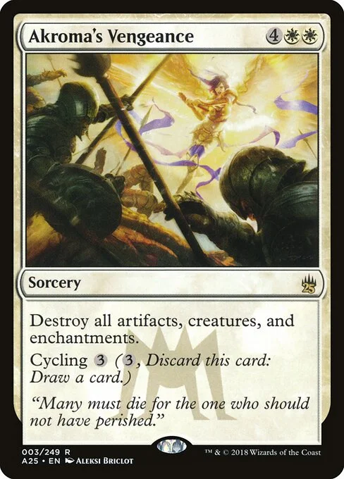 Akroma's Vengeance, carta Magic di tipo Sorcery illustrata da Aleksi Briclot