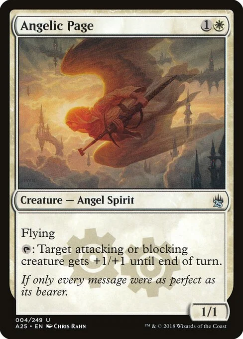Angelic Page, carta Magic di tipo Creature — Angel Spirit illustrata da Chris Rahn