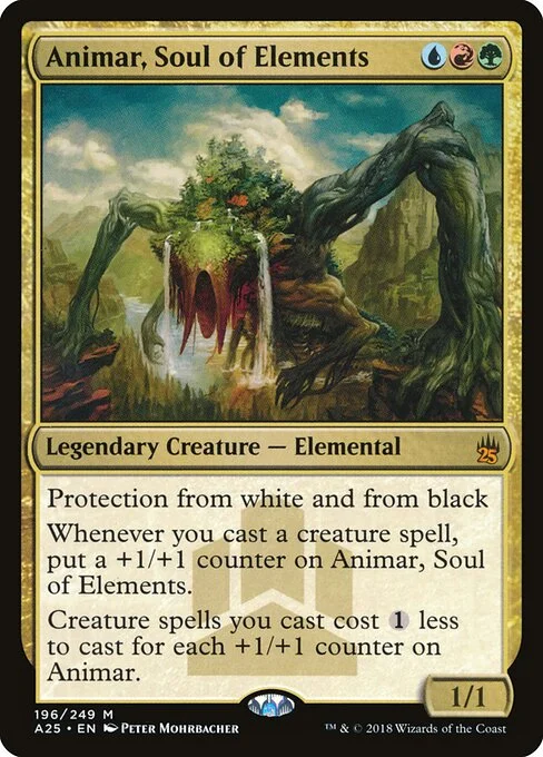 Animar, Soul of Elements, carta Magic di tipo Legendary Creature — Elemental illustrata da Peter Mohrbacher