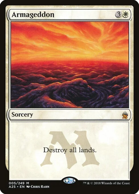 Armageddon, carta Magic di tipo Sorcery illustrata da Chris Rahn