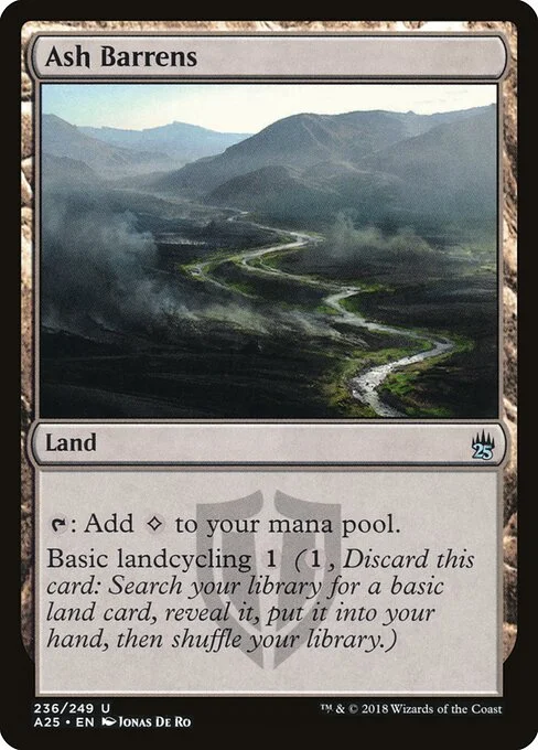 Ash Barrens, carta Magic di tipo Land illustrata da Jonas De Ro