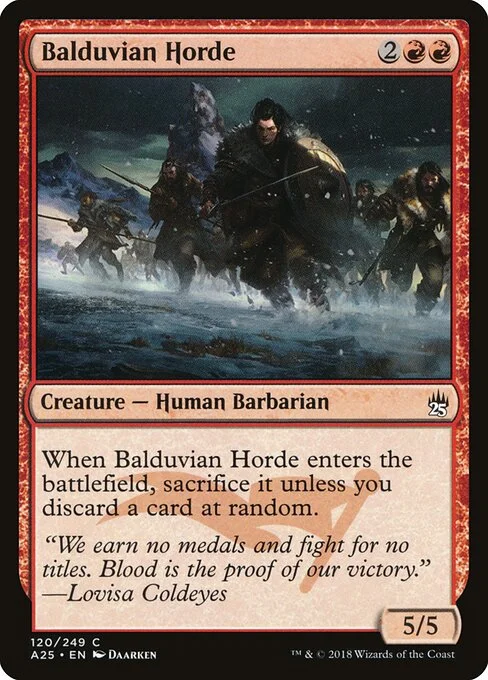 Balduvian Horde, carta Magic di tipo Creature — Human Barbarian illustrata da Daarken