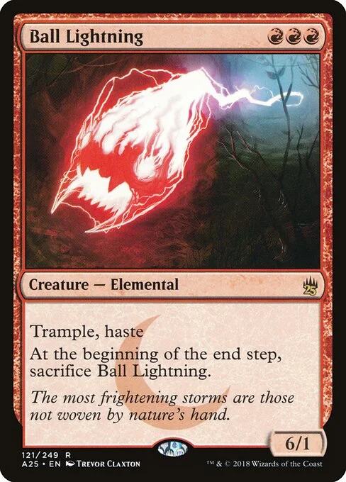 Ball Lightning, carta Magic di tipo Creature — Elemental illustrata da Trevor Claxton