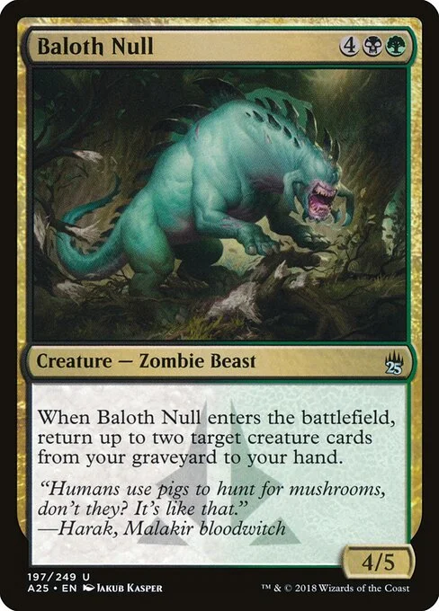 Baloth Null, carta Magic di tipo Creature — Zombie Beast illustrata da Jakub Kasper