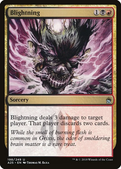 Blightning, carta Magic di tipo Sorcery illustrata da Thomas M. Baxa