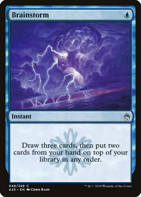Brainstorm, carta Magic di tipo Instant illustrata da Chris Rahn
