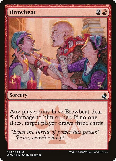 Browbeat, carta Magic di tipo Sorcery illustrata da Mark Tedin