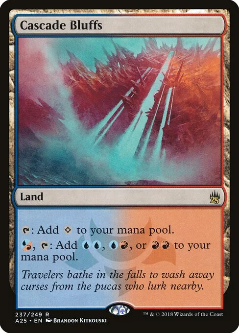 Cascade Bluffs, carta Magic di tipo Land illustrata da Brandon Kitkouski