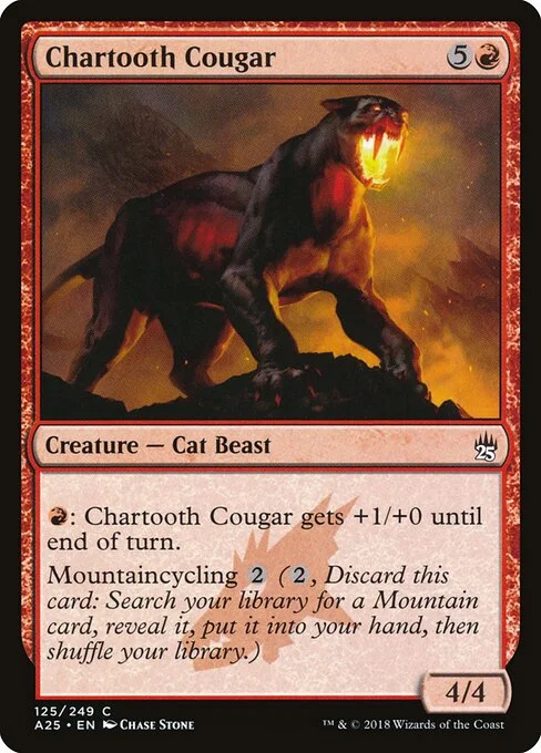 Chartooth Cougar, carta Magic di tipo Creature — Cat Beast illustrata da Chase Stone