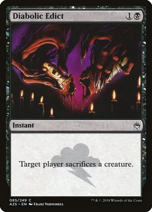 Diabolic Edict, carta Magic di tipo Instant illustrata da Franz Vohwinkel