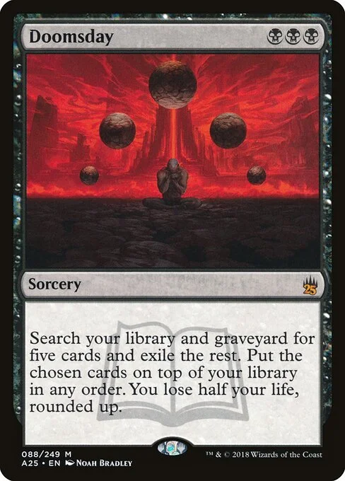 Doomsday, carta Magic di tipo Sorcery illustrata da Noah Bradley