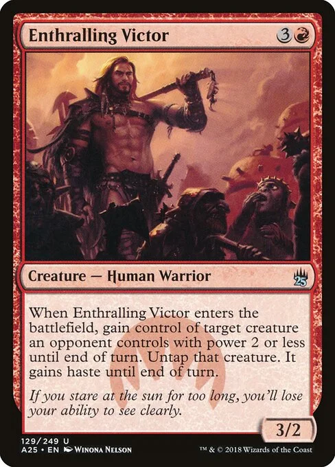 Enthralling Victor, carta Magic di tipo Creature — Human Warrior illustrata da Winona Nelson