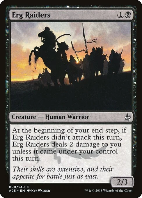 Erg Raiders, carta Magic di tipo Creature — Human Warrior illustrata da Kev Walker